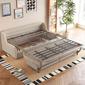 Canapé-lit convertible OEM 3 places, double usage, petit, moderne, en tissu, pliable, pour salon, appartement, hôtel - Product Image 2
