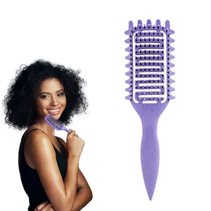 Custom Boar Bristle Hair Curl Define Styling Hair Brush Air Cushion Detangling Defining Curly Hair Brushes