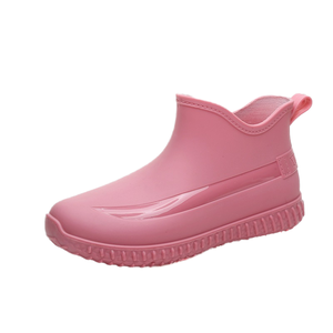 New Fashion PVC Lightweight <b>Ankle</b> Rain <b>Boots</b> Anti-Slippery Hard-Wearing <b>Waterproof</b> Outdoor Leisure Women Autumn Low-top - Product Image 3