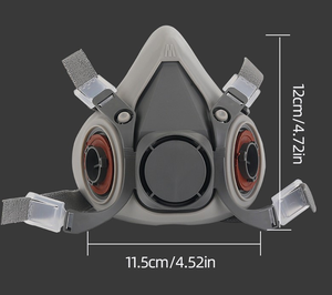 Tái Sử Dụng Silicone Cao Su Mặt Nạ Phòng Thí Nghiệm Trang Web Bảo Vệ Chống Độc Hại Mặt Nạ Hấp Thụ Bụi Mặt Nạ Với Lọc Không Khí - Product Image 6