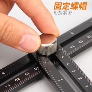 Casillas Folding Ruler Black Aluminum Alloy Multi Angle Measuring Tool For Math Sets - Product Image 1