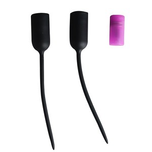 Dilatateur urétral vibrant en silicone souple, jouet de masturbation pour adultes, noir - Product Image 2