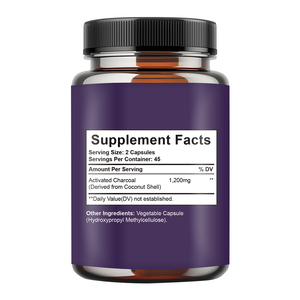 Complément Herbal <span class=keywords><strong>Charbon</strong></span> Actif 1200mg à Base <span class=keywords><strong>de</strong></span> Coques <span class=keywords><strong>de</strong></span> Noix <span class=keywords><strong>de</strong></span> Coco Capsules Végétaliennes Soutien Quotidien Santé Intestinale et Hépatique OEM Marque Privée - Product Image 5