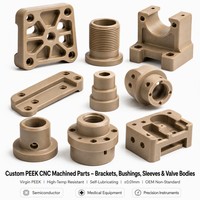 Pièces en plastique PEEK usinées CNC OEM, tournage et fraisage sur mesure, service d'usinage de polymères haute performance, surface en acier inoxydable