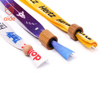 Bracelets en tissu personnalisés pour festival de musique, bracelets en satin tissé pour événements, bracelets pour festivals