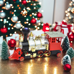 Tren de Juguete Navideño para Niños con Sonidos de Simulación, Rociador de Agua, Luz Musical, Locomotora de Vapor de Plástico, <span class=keywords><strong>Regalo</strong></span> - Product Image 2
