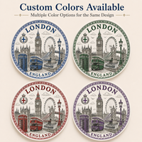 Assiette décorative en céramique souvenir touristique d'Angleterre, Londres, motif Big Ben, London Eye, drapeau, pour assiette en porcelaine, personnalisable OEM ODM, vente en gros