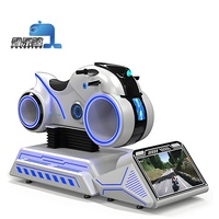Simulateur de moto VR 9D à mouvement complet, jeu de course dynamique immersif pour les parcs d'attractions