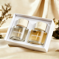 Bouteille diffuseur en verre transparent de 50 ml, flacon vide scellé, récipient pour arômes, bouteille en verre pour huile essentielle de 30 ml