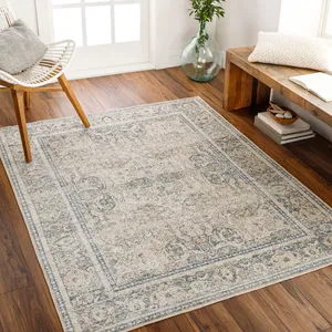Tappeti in Microfibra Lavabili Piccolo <span class=keywords><strong>Tappeto</strong></span> 60x90cm <span class=keywords><strong>Beige</strong></span> Grigio Moderno Astratto per Ingresso <span class=keywords><strong>Cucina</strong></span> Antiscivolo Morbido a Pelo Corto - Product Image 2