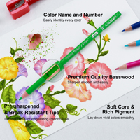 KALOUR Art Supplies – Coffret de 520+30 crayons de couleur en nylon coloré avec mine souple et couleurs vibrantes pour le dessin et l'esquisse – P
