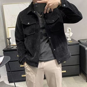 Fashion <strong>Jacket</strong> Men's Lapel Autumn and Winter New Corduroy <strong>Jacket</strong> Retro <strong>Slim</strong> <strong>Fitting</strong> <strong>Jacket</strong> for - Product Image 3