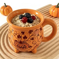 Tasse en céramique Caldeirons Citrouilles d'Halloween, Pot de Sorcière à 3 Pieds, Tasse à Café, Décoration Automne Récolte, Cadeau Vaisselle