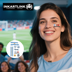 Tatouages de football <span class=keywords><strong>Coupe</strong></span> <span class=keywords><strong>du</strong></span> <span class=keywords><strong>Monde</strong></span> 2026 Argentine pour les fans – Autocollants faciaux pour le jour <span class=keywords><strong>du</strong></span> match, imperméables, art corporel temporaire pour enfants et adultes, fournitures de fête - Product Image 3