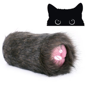 All'ingrosso 2 in 1 doppio foro realistico masturbatore maschile con la Vagina e anale con la pelliccia di animale artificiale uomo masturbazione Stroker - Product Image 1