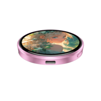 Badge nominatif LED magnétique rechargeable par USB avec affichage de messages défilants