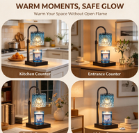 Lampe chauffe-cire bleue avec minuterie, chauffe-cire pour la cire fondue, cadeaux d'anniversaire, cadeaux de Noël pour femmes, maman, elle, cadeau de pendaison de crémaillère