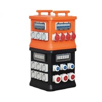 Boîtier de distribution industriel extérieur transfrontalier en plastique PC ignifuge IP67, 10 prises Schuko standard français, 63A