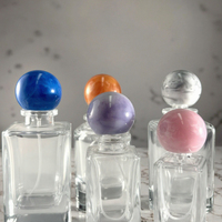 Offre Spéciale – Bouchon de flacon de parfum en plastique transparent marbré de 15 mm avec sérigraphie pour forme personnalisée – En stock