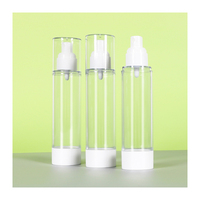 Emballage cosmétique de bonne qualité 30ml 50ml 80ml 100ml 120ml bouteille de lotion en plastique PS acrylique avec pompe airless
