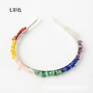 ที่คาดผมคริสตัลเพบเบิลสำหรับผู้หญิง สีไล่ระดับอเมทิสต์ ทำด้วยมือ ของขวัญวันเกิด ขายส่งข้ามพรมแดน - Product Image 4