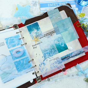 Ruban adhésif décoratif artisanal de bord de mer de rêve, effet mirage magique, grand collage de fond, journal, livre, autocollant imperméable en rouleau - Product Image 1