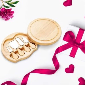 Ensemble de planches à fromage en bambou avec étui pour couteaux, lames en acier inoxydable, lavage à la main uniquement, housse de protection pour servir le fromage et - Product Image 3