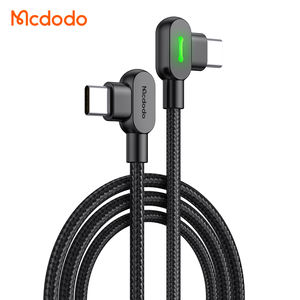 <span class=keywords><strong>Cable</strong></span> de Datos Mcdodo 808 con Conector en Ángulo, <span class=keywords><strong>Cable</strong></span> <span class=keywords><strong>USB</strong></span> Tipo C 3.0 con LED, Carga Rápida, Cables de Datos para Juegos, 60W, Tipo C a <span class=keywords><strong>USB</strong></span> C, 90° para Laptop - Product Image 1