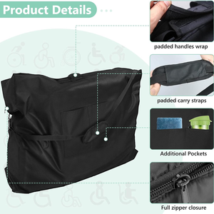 Travel Bag Waterproof Wheelchair Carry Travel Bag for Rollator <b>Walkers</b> Transport Chairs <b>Folding</b> <b>Walker</b> Accessories Portable Walk - Product Image 4