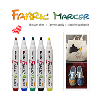 Marqueur textile permanent 2026 pour vêtements, lot de 10 couleurs, stylo marqueur pour jeans, sacs, chaussures, t-shirts, encre non toxique pour enfants et adultes