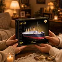 Kit de Modélisme 3D en Métal Bateau Titanic – Puzzle à Assembler Soi-même, Découpe Laser, Jouet Éducatif STEM, Cadeau pour Adultes, Article de Collection