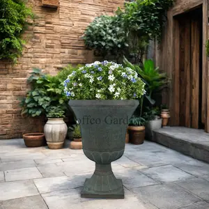 Coffco Vintage Design Concrete Urn Bare Cup Plastic Pot Garden Nursery Grow Box Garden Supplies For Planting Home Decoration EPS