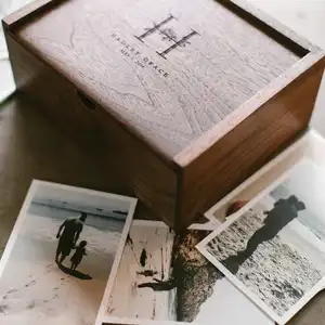 Деревянная Подарочная коробка с крышкой для хранения памяти, фотографий, детской свадьбы, деревянные коробки для хранения больших карт, сочувствия, деревянные коробки с раздвижными ящиками