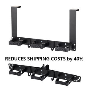 Organisateur de <span class=keywords><strong>balais</strong></span> et serpillères en métal noir, pliable, à <span class=keywords><strong>accrocher</strong></span> sur la porte - Product Image 1