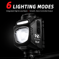 Luz Delantera para Bicicleta de 1200LM con Haz de Luz Cortado, Recargable Tipo-C, con Control Remoto, 3200mAh, Impermeable