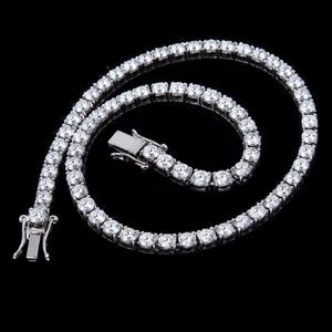 Collier Hip Hop Moissanite en Argent Sterling 925, Chaîne Tennis Moissanite Iced Out 2mm 3mm 4mm - Product Image 2