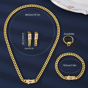 Bộ trang sức mạ vàng 18k Morocco bán buôn MEIZI, bộ trang sức thời trang, bộ trang sức cưới zircon dành cho cô dâu - Product Image 1