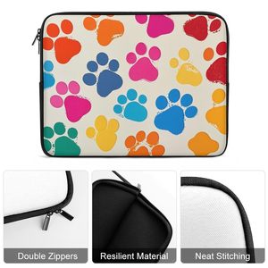 Smeta Nhà Máy Tùy Chỉnh <span class=keywords><strong>Neoprene</strong></span> Đầy Màu Sắc Dog Paw Máy Tính Xách Tay Tay Áo 13Inch Máy Tính Xách Tay Trường Hợp Siêu Mỏng Trọng Lượng Nhẹ Máy Tính Xách Tay Bảo Vệ Trường Hợp - Product Image 6