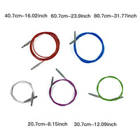 Aiguilles à tricoter circulaires interchangeables, lot de 3 pièces, 5 cm, 8 cm, 11,5 cm, en aluminium, détachables, pour tricot de laine, bricolage, tissage