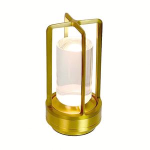 LED Night Table Lamp ABS Plastic Rechargeable Dimmable 3 Temperatures Black European Design Home Decoration Outdoor Reading - Product Image 3