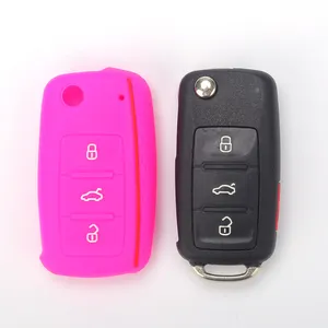 Fashion Key case for Car key 3 buttons Silicone car remote control cover