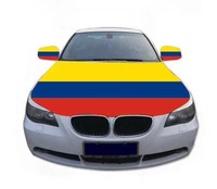 Housse de capot de voiture en tissu polyester élastique personnalisé de haute qualité pour l'extérieur, drapeau de capot, bannière