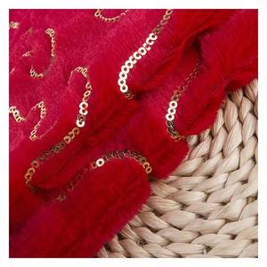 DDP Muestra gratis Textiles Mejor diseño Reversible Lentejuelas doradas Rojo/Rosa/Gris Tela de terciopelo al por mayor - Product Image 5