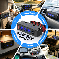 Chargeur rapide pour allume-cigare 12-24V avec ports USB A+C pour camion/camping-car - Charge rapide PD+QC