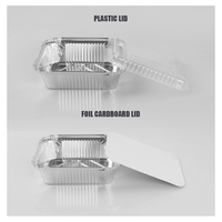 10 20 50 PCS Food Grade Disposable Aluminum Foil Food Container Aluminum Takeaway Trays Rectangle Aluminium Foil Plate with Lid