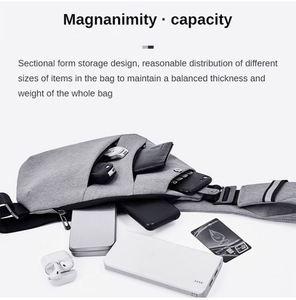 New Trendy Mens <b>Canvas</b> Chest Bag Sports Fanny Pack Cross Body Multi-function Single Shoulder Anti-theft <b>Backpack</b> - Product Image 5