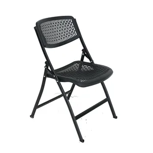 Factory bargins plastic folding chair for wedding garden chair pp seat with metal legs indoor outdoor