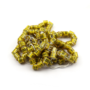 Anneaux de pied d'oiseau en aluminium Clips de jambe de pigeon de course Identifier les bandes numérotées Anneaux de pied de perroquet personnalisés - Product Image 2