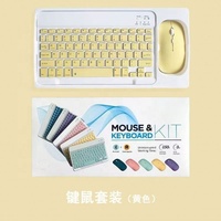 Combo de Teclado y Ratón Inalámbrico Moderno con Retroiluminación RGB en Colores Pastel, Resistente al Agua y a las Caídas, para Oficina en Casa, Económico