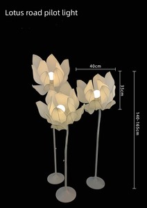 Yeni çin tarzı lotus yol aydınlatması süsler düğün sahne düzeni sahne arka plan demir sahne ışıkları - Product Image 6